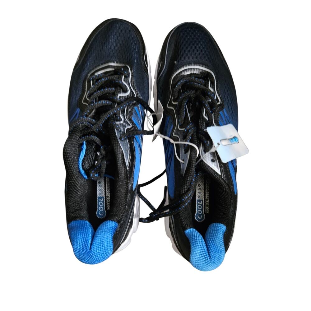 Fila Men’s Memory Foam Running Shoes CoolMax Black Blue Silver NWT Size 8